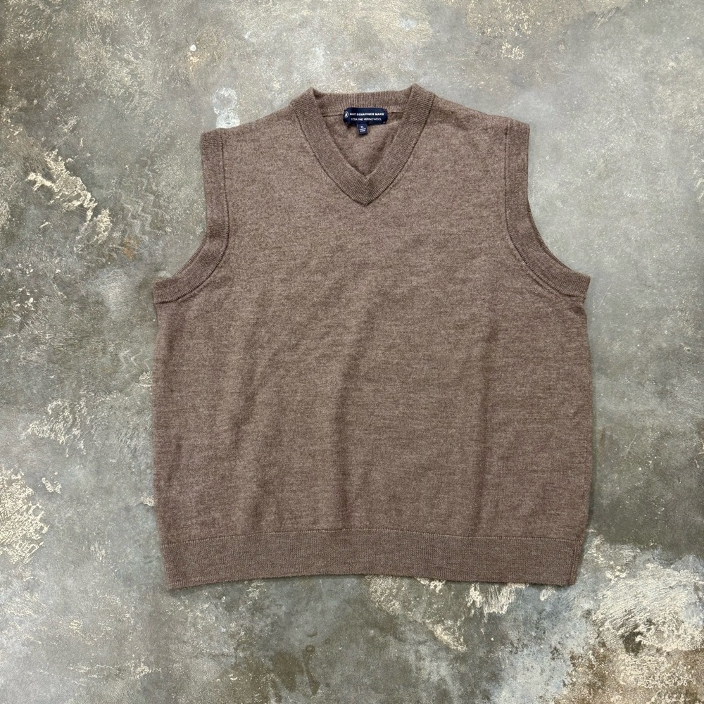 Hart Schaffner Marx Merino Wool Sweater Vest V-Neck
